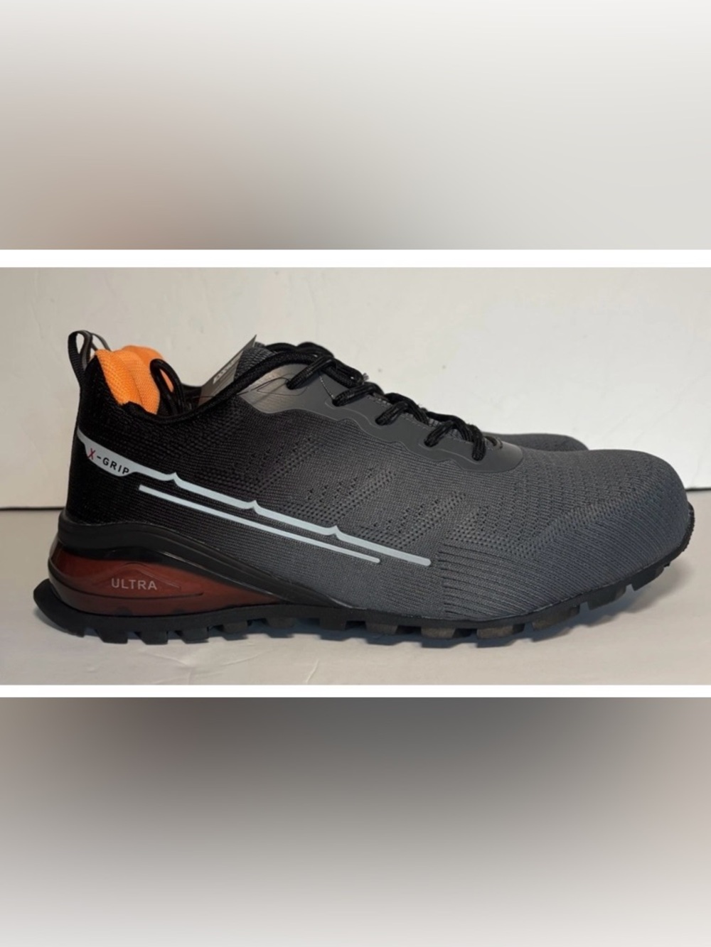 Skokid Men's Black Steel Toe Safety Shoes Size 7w New